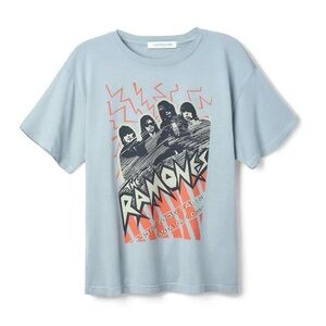Daydreamer Light Blue Ramones Short Sleeve Band Tee